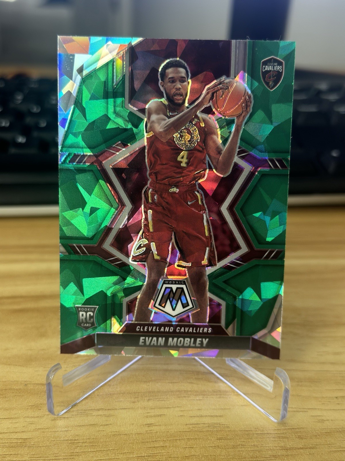 2021 Mosaic Evan Mobley Green Ice Prizm SSP Rookie Card RC #201