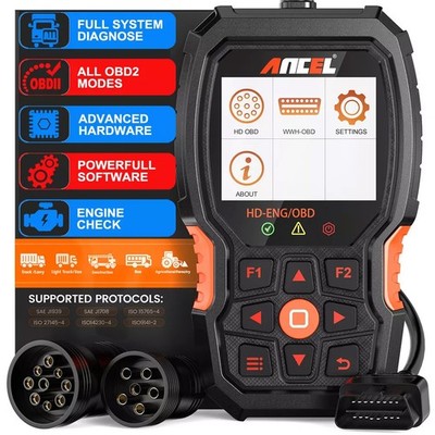 ANCEL HD601 OBD2 Diagnosegerät Scanner All System für Truck Lkw Bus Nutzfahrzeug