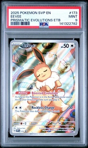 2025 Pokemon SVP En Eevee Prismatic Evolutions ETB #173 PSA 9 Mint