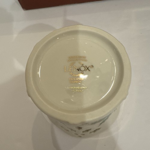 Brand New Lenox Holiday Pierced Votives Collection 3 Piece Set - Picture 2 of 5