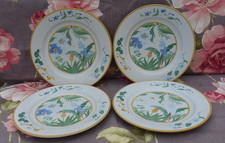 Lot de 4 Assiettes Plates ARA PIER IMPORT Japon Vaisselle Perroquet 21,5cm diam