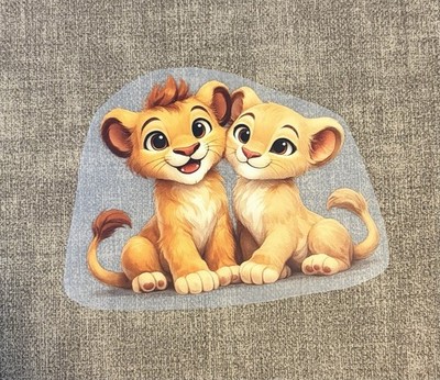 Bügelbild - Löwen - Kinder - ca.9x11 cm DTF-Transferdruck - Bügelmotiv