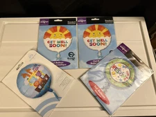 Helium Ballon Anagram Lot Of 4 Get Well Soon Welcome Little One