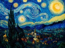 Van Gogh Starry Night Landscape Canvas Home Decor Wall Art Prints Painting 227