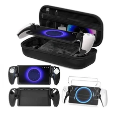 Carrying Case for Playstation Portal Remote Player Silicone Cover Protector Film