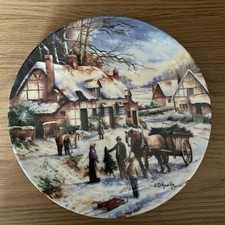 Wedgwood Buying The Christmas Tree Collectors Plate Chris Howells 23cm With COA