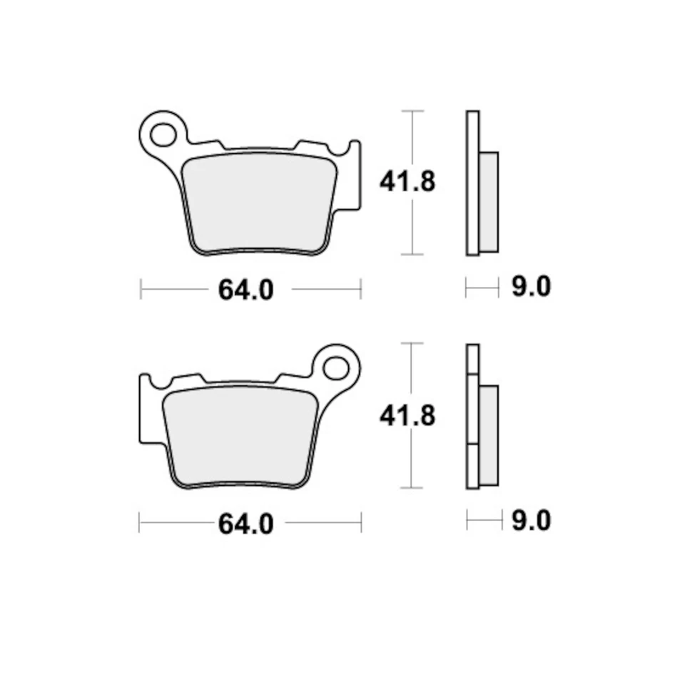 Pastillas de freno traseras todoterreno HUSABERG TE 300 2012-2014 SBS Foto 2 de 4