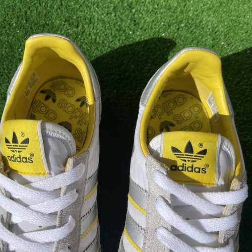 ADIDAS INDOOR SUPER 'LONDON TO MANCHESTER' SIZE 8.5 LTM WHITE/YELLOW 2017 DB0965 - Picture 17 of 17
