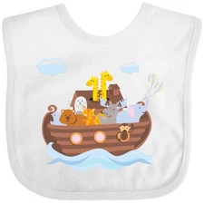 Inktastic Animals Ark Baby Bib Noah Boat Bible Gift Clothing Infant