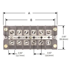 MUELLER AC18 Terminal Strip 12 Circuits 600V 30A 18-10 AWG Connection Block