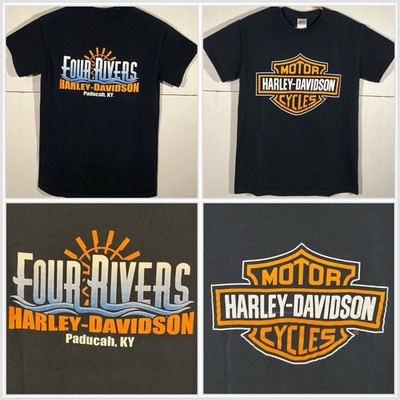 Harley Davidson FOUR RIVERS T-Shirt Adult Size Small Paducah Kentucky