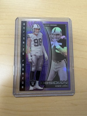 2024 Panini Obsidian - Maxx Crosby & Howie Long - Eclipsing Legends Purple 23/50