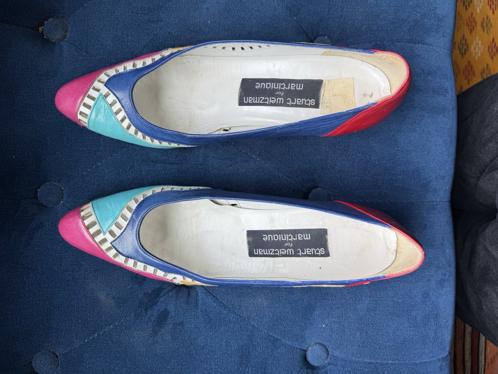 Stuart Weitzman Colorblock Multicolor Pointed Toe… - image 4