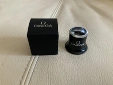 OMEGA magnifying glass collectible 2 sided watch makers