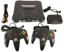 Original Nintendo 64 Complete Gaming System BLACK Video Game Console N64 Bundle