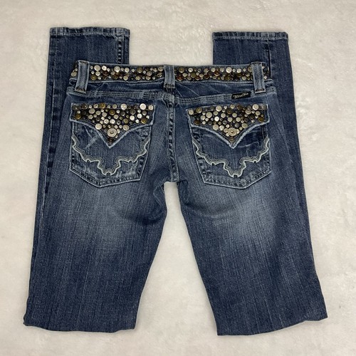 Miss Me Jeans Skinny Studded Flap Pocket Size 26 Style JP4380 - Picture 4 of 8
