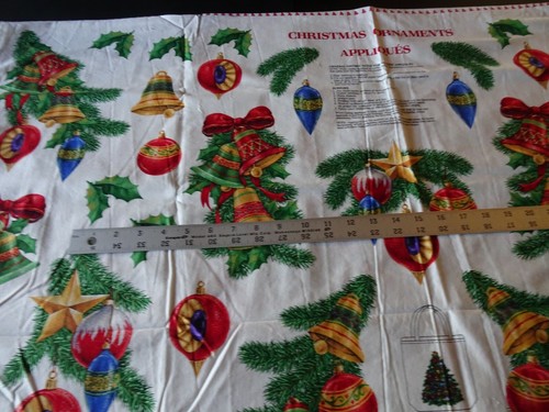 FABRIC PANEL Just Cut & Sew or Appliques CHRISTMAS ORNAMENTS - Picture 4 of 12