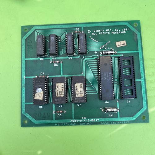 original Factory Untested Ms Pac-Man Aux Sub arcade Video GAME PCB BOARD Of96-5 - 第 1/5 張圖片
