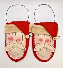 Midwest of Cannon Falls Santa Christmas Stocking Door Hanger Pouch x 2 7.5" x 5"