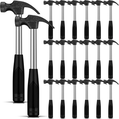 20 Pcs Small Claw Hammers Tools for Kids Solid Tubular Safety Hammer Bulk with R