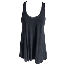 NEW GAP charcoal black trim scoop neck camisole tank top small