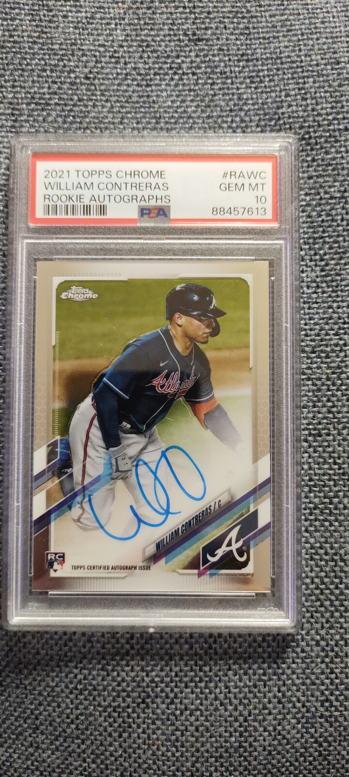 2021 topps chrome william contreras rookie autographs psa 10