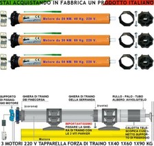 SERRANDE ELETTRICHE AVVOLGIBILI AUTOMATICHE MOTORI 220 V FORZA 1X40-X60-1X90 KG