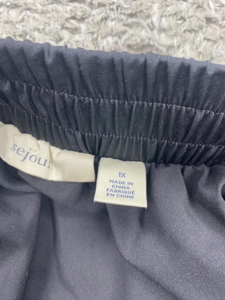 Женская юбка Sejour 1X черная плиссированная эластичная трапециевидная макси прихотливая фея - Изображение 4 из 4