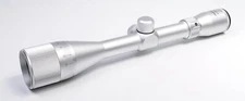 Stainless Silver Rifle Scope 4-12x40 AO Parallax Adjustable w/ Weaver Rings