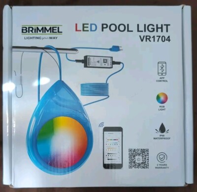 Brimmel LED Pool Lights VR1704 RGB Light With Bluetooth App Control 
