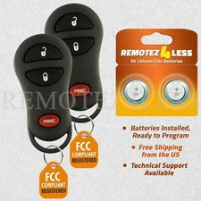 2 For 1999 2000 Dodge Dakota Durango Ram 1500 2500 3500 Keyless Remote Key Fob