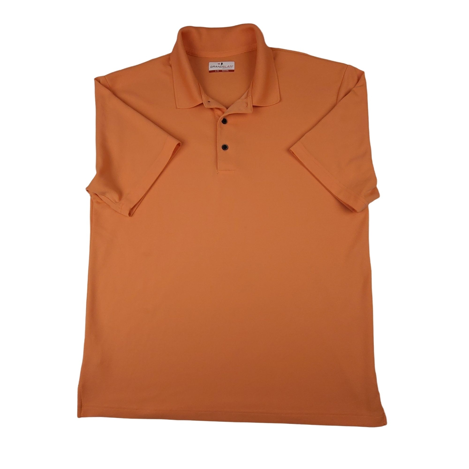 Golf Polo Shirt Grand Slam Performance Orange Men L L… Gem