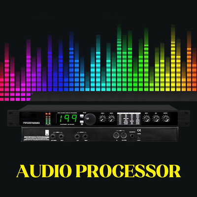 2024 Pro Digital Reverb Multi Effect Dsp Processor Audio Equalizer Vocal Mic