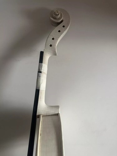 Viola 16,5” in bianco modello Stradi fiammato retro acero top in abete fatto a mano - Foto 6 di 7