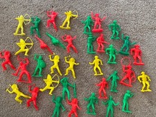 Collectible VTG. Lot of 35 Cowboys and Indians PVC Action Figures playset Toys