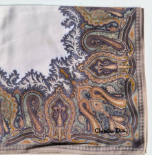 HANDKERCHIEF VINTAGE CLASSIC PAISLEY PATTERNED COTTON 19" MEN POCKET