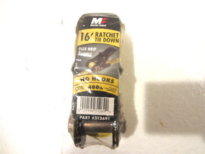 16ft. No-Hooks Ratchet Tie Down Strap 400lb. Capacity 312691
