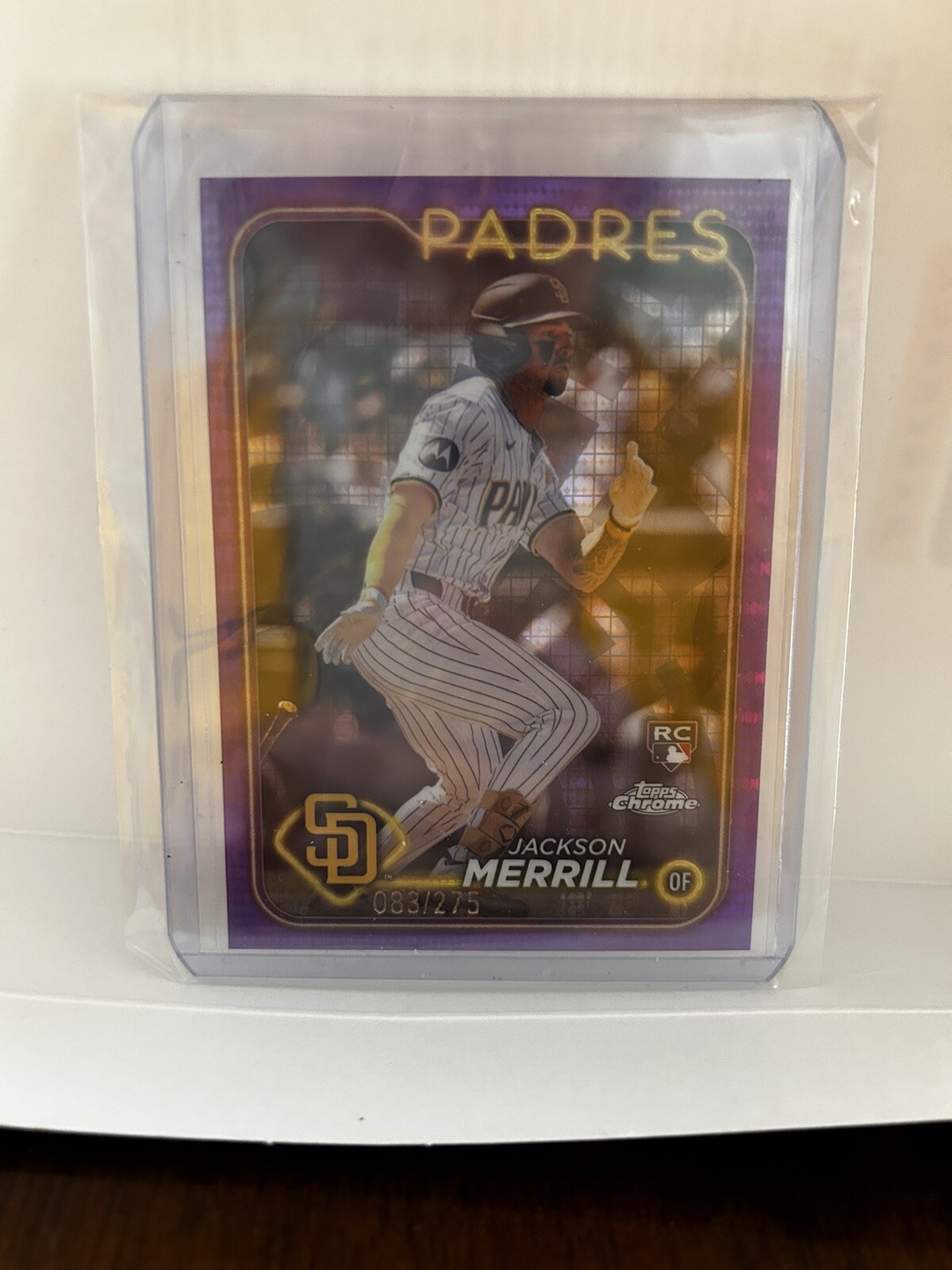 2024 Topps Chrome #207 Jackson Merrill Rookie Purple Sonar Refractor /275