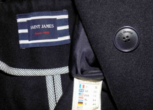caban SAINT JAMES en laine bleu marine avec col amovible taille S - Bild 6 von 7