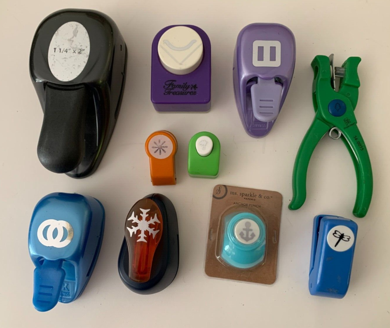 Lot of 10 Used Paper Punches For Scrapbooking/Card Making eBay