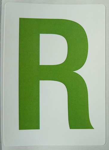 115Mm 4½" Lettere Verdi Su Bianco, Adesivi Per Lettere, Etichette In Plastica - Photo 19/30