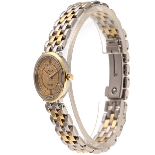 Omega De Ville Prestige Ladies 22mm Steel & Gold Quartz Bracelet Watch - Picture 6 of 7