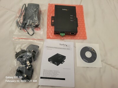 StarTech 2-port serial-to-IP Ethernet Device Server -RS232 - Metal and Mountable