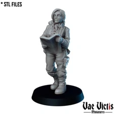 The Cartographer Human Miniature DnD D&D Pathfinder RPG