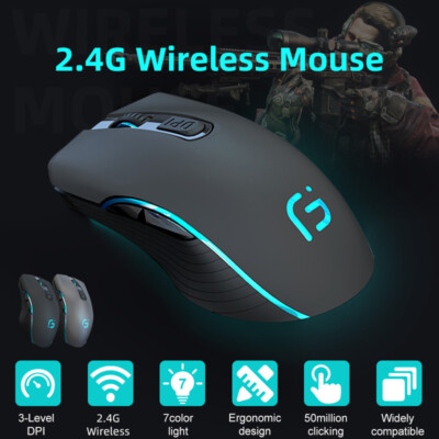Wireless Mouse Maus Kabellos USB 2400 DPI Computer Notebook Laptop Funkmaus PC
