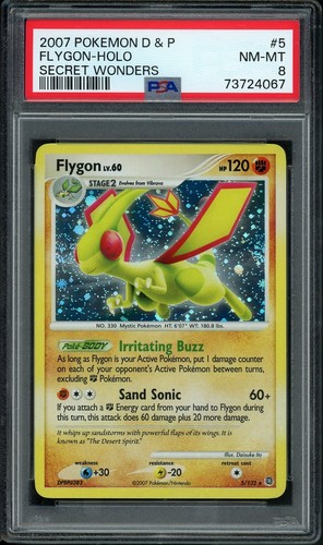 Pokemon Flygon Holo Secret Wonders #5 PSA 8 - Picture 1 of 2