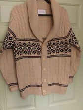 Lord Jeff Cardigan Sweater Vintage Wintuck Orlon Made In USA MEDIUM