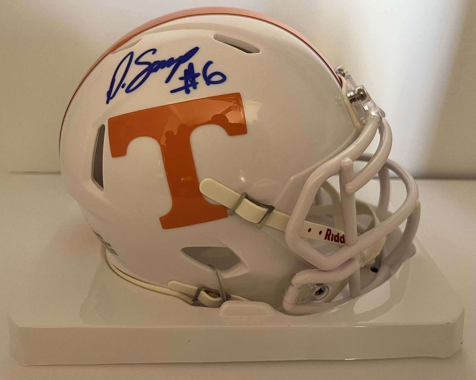 Dylan Sampson Signed Tennessee VOLS Volunteers Mini Helmet Certificate HOLOGRAM