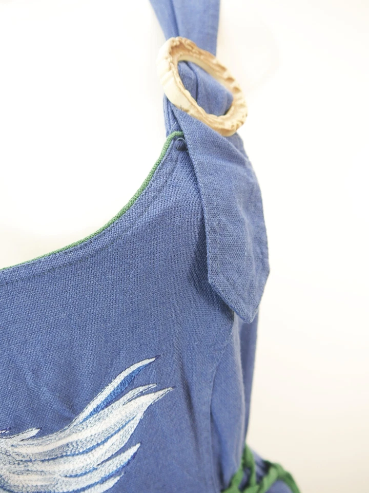 C&A blau mit Stickerei außergewöhnliches Landhaus Kleid Trachtenkleid Gr.36 - Bild 3 von 4