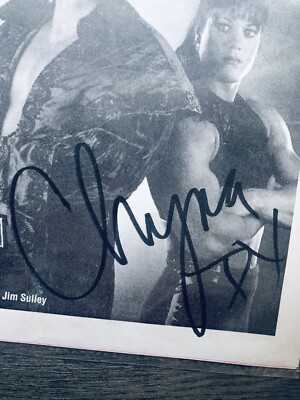 WWF CHYNA *SIGNED IN BROOKLYN 1998!* WWE Event Flyer Diva HHH